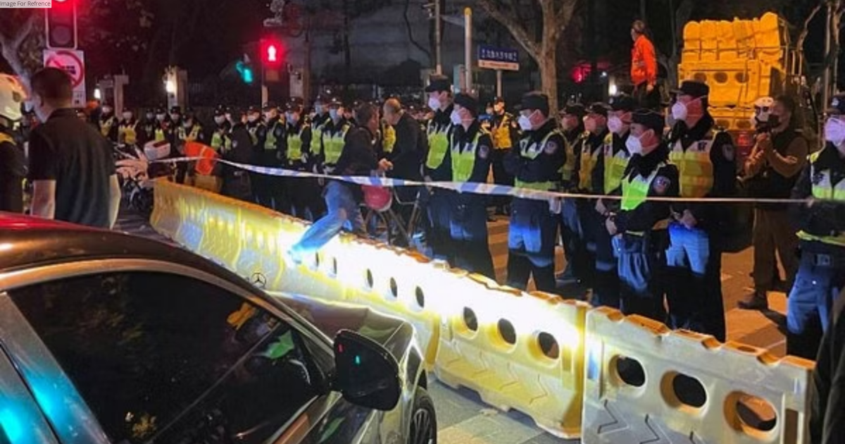 Demonstrators protesting against COVID-19 restrictions clash with police in Shanghai